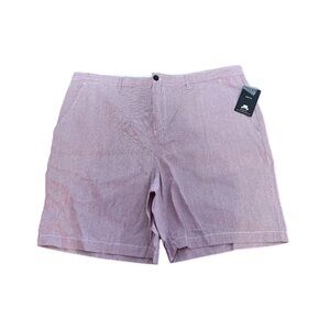 Men’s flat front shorts in Red Chambray by Winston; size 42